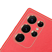 Заредете изображение във визуализатора на галерията – Dux Ducis Yolo elegant cover made of ecological leather for Samsung Galaxy S22 Ultra red - TopMag
