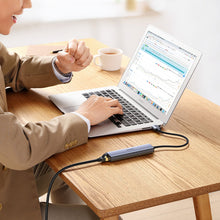 Заредете изображение във визуализатора на галерията – Ugreen multifunctional adapter HUB USB 3.0 - 3 x USB / Ethernet RJ-45 / USB Type C PD gray (CM475) - TopMag
