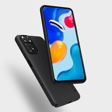 Заредете изображение във визуализатора на галерията – Nillkin Super Frosted Shield toughened case cover + stand for Xiaomi Redmi Note 11S / Note 11 black - TopMag
