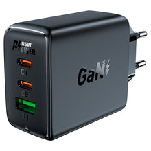 Заредете изображение във визуализатора на галерията – Acefast fast charger GaN (2x USB-C / USB-A) PPS / PD / QC4+ 65W white (A41)
