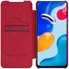 Заредете изображение във визуализатора на галерията – Nillkin Qin leather holster case for Xiaomi Redmi Note 11S / Note 11 red - TopMag
