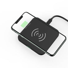 Заредете изображение във визуализатора на галерията – Choetech Qi 10W wireless charger kit for headphones phone (T511-S) + QC3.0 18W 3A wall charger (Q5003) + USB cable - microUSB 1.2m black (T511-S-EU201ABBK) - TopMag
