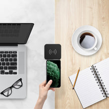 Заредете изображение във визуализатора на галерията – Choetech Qi 10W wireless charger kit for headphones phone (T511-S) + QC3.0 18W 3A wall charger (Q5003) + USB cable - microUSB 1.2m black (T511-S-EU201ABBK) - TopMag
