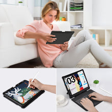 Заредете изображение във визуализатора на галерията – Choetech Keyboard Case Cover for iPad Pro 12.9' 2020 / 2021 Wireless Bluetooth Keyboard Black (BH-015) - TopMag
