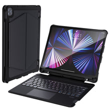 Заредете изображение във визуализатора на галерията – Choetech Keyboard Case Cover for iPad Pro 12.9' 2020 / 2021 Wireless Bluetooth Keyboard Black (BH-015) - TopMag
