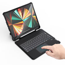 Заредете изображение във визуализатора на галерията – Choetech Keyboard Case Cover for iPad Pro 12.9' 2020 / 2021 Wireless Bluetooth Keyboard Black (BH-015) - TopMag
