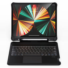 Заредете изображение във визуализатора на галерията – Choetech Keyboard Case Cover for iPad Pro 12.9' 2020 / 2021 Wireless Bluetooth Keyboard Black (BH-015) - TopMag
