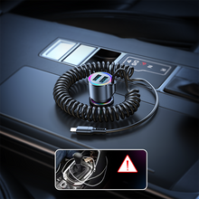 Заредете изображение във визуализатора на галерията – Joyroom 3-in-1 fast car charger with USB-C cable 1.5m 17W black (JR-CL24)
