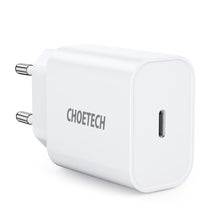 Заредете изображение във визуализатора на галерията – Choetech USB wall charger Type C PD 20W white (Q5004 V4) - TopMag
