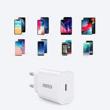 Заредете изображение във визуализатора на галерията – Choetech USB wall charger Type C PD 20W white (Q5004 V4) - TopMag
