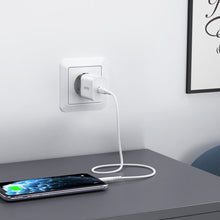 Заредете изображение във визуализатора на галерията – Choetech USB wall charger Type C PD 20W white (Q5004 V4) - TopMag
