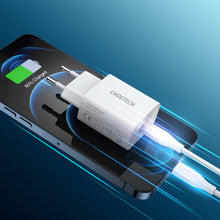 Заредете изображение във визуализатора на галерията – Choetech USB wall charger Type C PD 20W white (Q5004 V4) - TopMag
