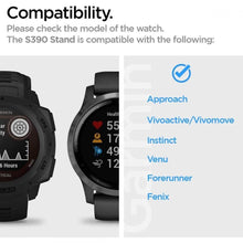 Заредете изображение във визуализатора на галерията – SPIGEN S390 GARMIN Watch STAND BLACK
