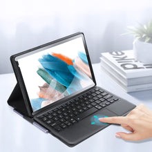 Заредете изображение във визуализатора на галерията – Dux Ducis Touchpad Keyboard Case Tablet Case Wireless Bluetooth Keyboard Samsung Galaxy Tab A8 10.5 '' 2021 Black - TopMag
