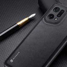 Заредете изображение във визуализатора на галерията – Dux Ducis Fino case is covered with nylon material Oppo Find X5 black - TopMag
