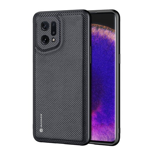 Dux Ducis Fino case is covered with nylon material Oppo Find X5 black - TopMag