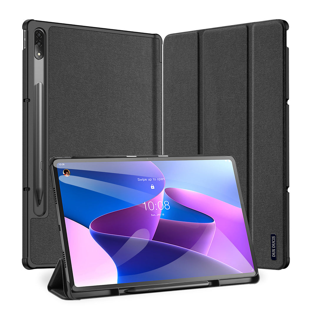 Dux Ducis Domo foldable cover tablet case with Smart Sleep function Lenovo Tab P12 Pro black - TopMag