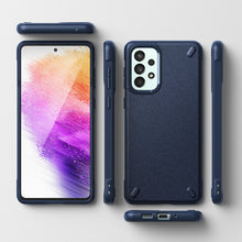 Заредете изображение във визуализатора на галерията – Ringke Onyx durable cover for Samsung Galaxy A73 navy blue - TopMag
