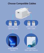 Заредете изображение във визуализатора на галерията – Choetech PD5007 USB-C PD 30W GaN wall charger - white
