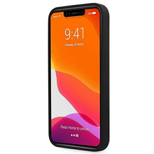 Заредете изображение във визуализатора на галерията – Guess GUHMP13LLSLMGBK iPhone 13 Pro / 13 6,1" black/czarny hardcase Silicone Script Gold Logo MagSafe - TopMag
