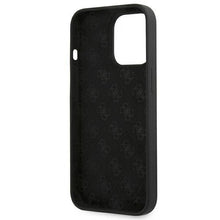 Заредете изображение във визуализатора на галерията – Guess GUHMP13LLSLMGBK iPhone 13 Pro / 13 6,1" black/czarny hardcase Silicone Script Gold Logo MagSafe - TopMag
