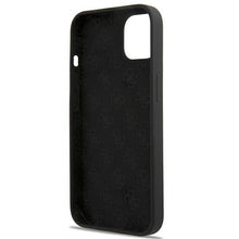 Заредете изображение във визуализатора на галерията – Guess GUHMP13MLSLMGBK iPhone 13 6,1" black/czarny hardcase Silicone Script Gold Logo Magsafe - TopMag
