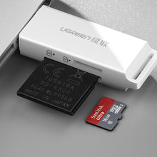 Заредете изображение във визуализатора на галерията – Ugreen portable TF/SD card reader for USB 3.0 white (CM104)
