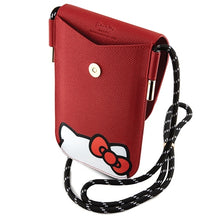 Заредете изображение във визуализатора на галерията – Original HELLO KITTY Handbag Leather Hiding Kitty Cord HKOWBPSCKER red
