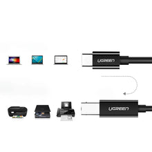 Заредете изображение във визуализатора на галерията – Ugreen US241 USB-C 2.0 - USB-B cable 1 m - black
