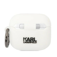 Заредете изображение във визуализатора на галерията – Original case KARL LAGERFELD KLA3RUNCHH for Apple Airpods 3 (3D Sil NFT Choupette / white)
