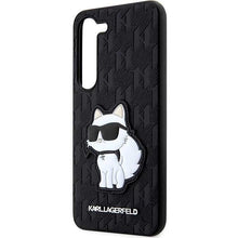 Заредете изображение във визуализатора на галерията – Karl Lagerfeld KLHCS23SSAKLHCPK S23 S911 hardcase black/black Saffiano Monogram Choupette
