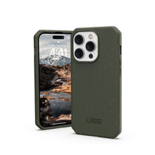 Заредете изображение във визуализатора на галерията – ( uag ) urban armor gear biodegradable outback гръб за iphone 14 pro green - TopMag
