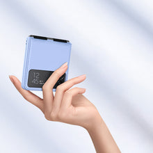 Заредете изображение във визуализатора на галерията – Nillkin Qin Vegan Leather Case for Samsung Galaxy Z Flip 4 cover made of ecological leather, golden stand
