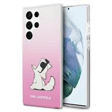 Заредете изображение във визуализатора на галерията – Karl Lagerfeld KLHCS22LCFNRCPI S22 Ultra S908 hardcase różowy/pink Choupette Eat - TopMag
