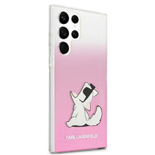 Заредете изображение във визуализатора на галерията – Karl Lagerfeld KLHCS22LCFNRCPI S22 Ultra S908 hardcase różowy/pink Choupette Eat - TopMag
