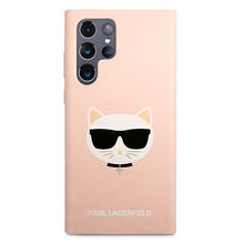 Заредете изображение във визуализатора на галерията – Karl Lagerfeld KLHCS22LSLCHPI S22 Ultra S908 hardcase różowy/pink Silicone Choupette Head - TopMag
