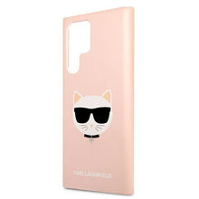 Заредете изображение във визуализатора на галерията – Karl Lagerfeld KLHCS22LSLCHPI S22 Ultra S908 hardcase różowy/pink Silicone Choupette Head - TopMag
