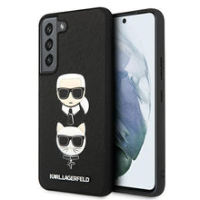 Заредете изображение във визуализатора на галерията – Karl Lagerfeld KLHCS22MSAKICKCBK S22+ S906 czarny/black Saffiano Karl &amp; Choupette Head - TopMag
