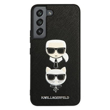 Заредете изображение във визуализатора на галерията – Karl Lagerfeld KLHCS22MSAKICKCBK S22+ S906 czarny/black Saffiano Karl &amp; Choupette Head - TopMag
