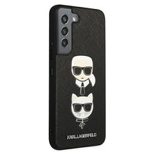 Заредете изображение във визуализатора на галерията – Karl Lagerfeld KLHCS22MSAKICKCBK S22+ S906 czarny/black Saffiano Karl &amp; Choupette Head - TopMag
