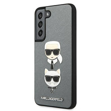 Заредете изображение във визуализатора на галерията – Karl Lagerfeld KLHCS22MSAKICKCSL S22+ S906 srebrny/silver Saffiano Karl &amp; Choupette Head - TopMag
