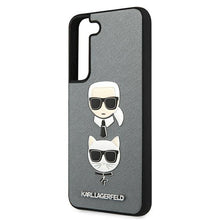 Заредете изображение във визуализатора на галерията – Karl Lagerfeld KLHCS22MSAKICKCSL S22+ S906 srebrny/silver Saffiano Karl &amp; Choupette Head - TopMag
