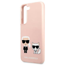 Заредете изображение във визуализатора на галерията – Karl Lagerfeld KLHCS22MSSKCI S22+ S906 hardcase jasno różowy/light pink Silicone Ikonik Karl &amp; Choupette - TopMag
