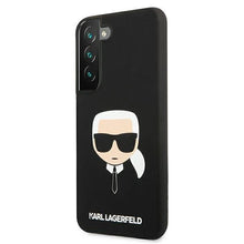 Заредете изображение във визуализатора на галерията – Karl Lagerfeld KLHCS22SSLKHBK S22 S901 czarny/black hardcase Silicone Karl`s Head - TopMag
