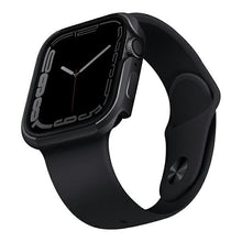 Заредете изображение във визуализатора на галерията – UNIQ etui Valencia Apple Watch Series 4/5/6/7/8/SE 40/41mm. grafitowy/graphite - TopMag
