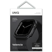 Заредете изображение във визуализатора на галерията – UNIQ etui Valencia Apple Watch Series 4/5/6/7/8/SE 45/44mm. grafitowy/graphite - TopMag
