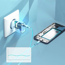 Заредете изображение във визуализатора на галерията – Choetech Q5004*2 PD20W charger for iphone12/13 series White
