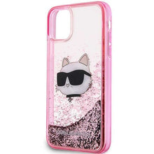 Заредете изображение във визуализатора на галерията – Karl Lagerfeld KLHCN61LNCHCP iPhone 11/ XR pink/pink hardcase Glitter Choupette Head
