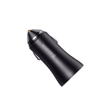 Заредете изображение във визуализатора на галерията – Baseus Golden Contactor Max Dual Fast Charger Car Charger U+U 60W Dark Gray - TopMag

