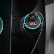 Заредете изображение във визуализатора на галерията – Baseus Golden Contactor Max Fast Car Charger 2x USB 60 W Quick Charge Blue (CGJM000003) - TopMag

